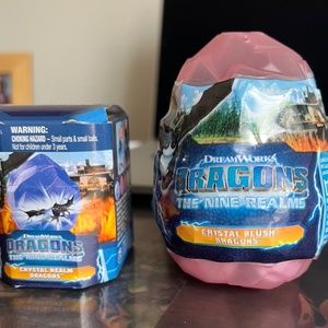 Dream Works, Dragons, The Nine Realms, Crystal Plush Dragon & blind Box NIP